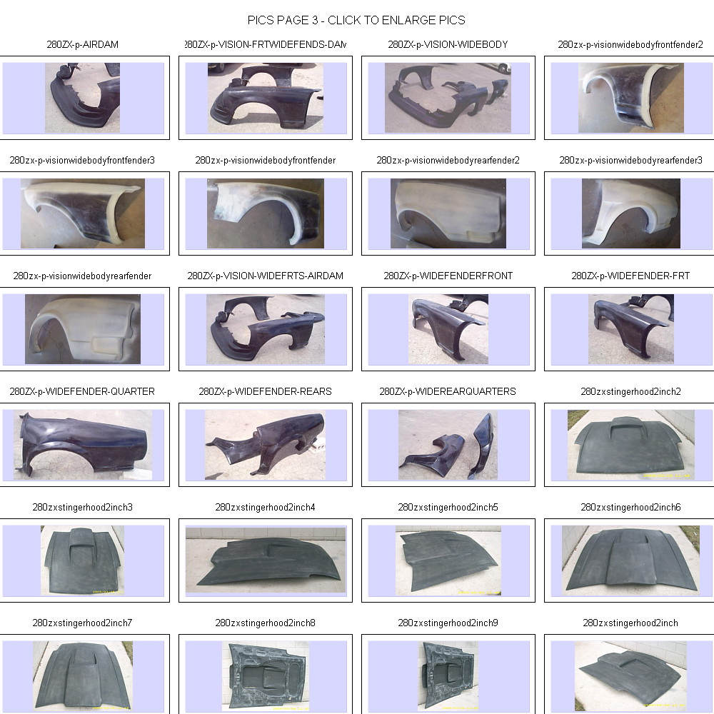 Nissan / Datsun 280ZX Catalogue Fiberglass & Steel